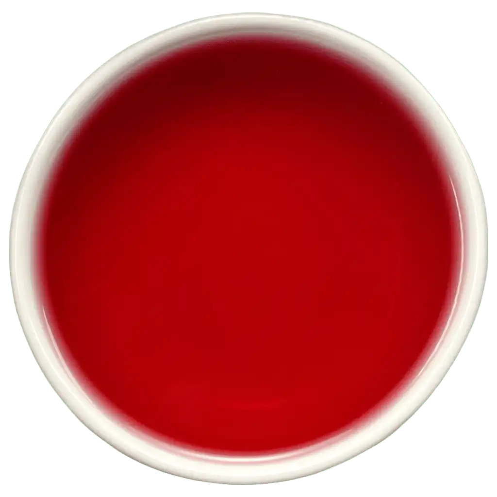 Brewed hibiscus flower loose leaf herbal tea | tea + munchies