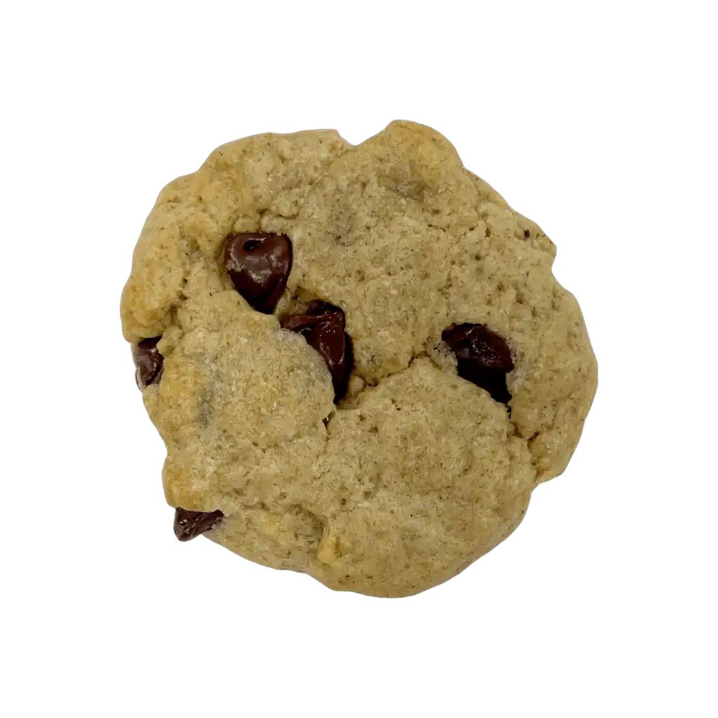 Vegan chocolate chip cookie made with homemade vegan butter | tea + munchies