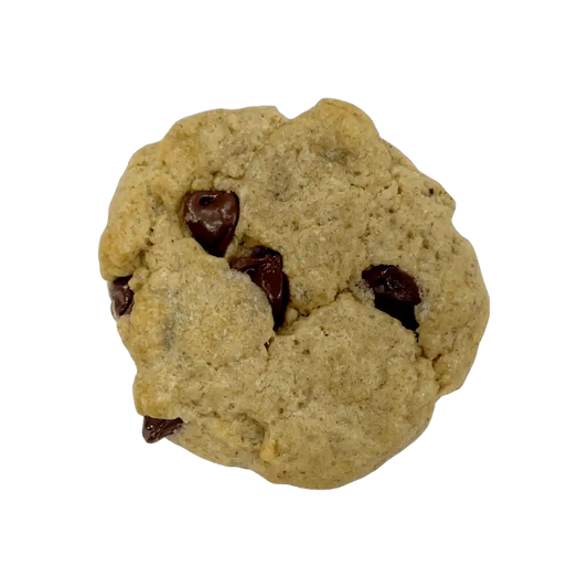 Vegan chocolate chip cookie made with homemade vegan butter | tea + munchies