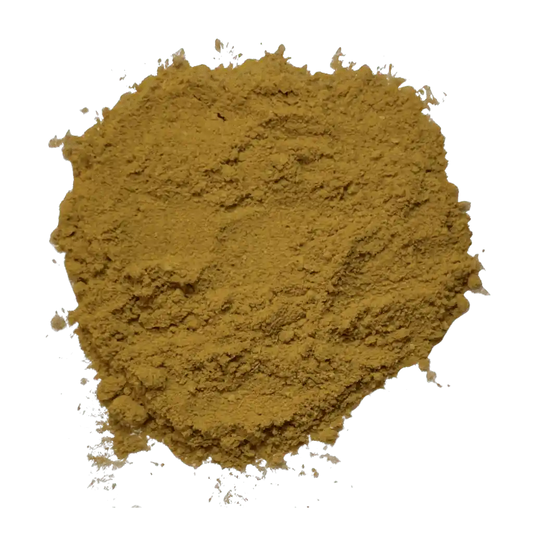 Golden milk powdered mix ingredients. The blend contains organic ginger root, turmeric root, cinnamon, black peppercorn, cardamom, and cloves | tea + munchies