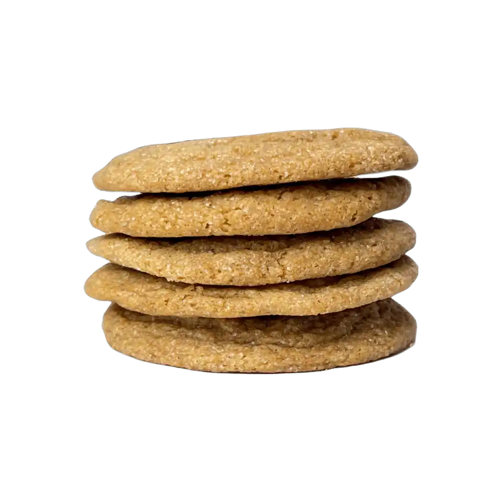 Vegan rooibos chai cookies; stack of five cookies | tea + munchies