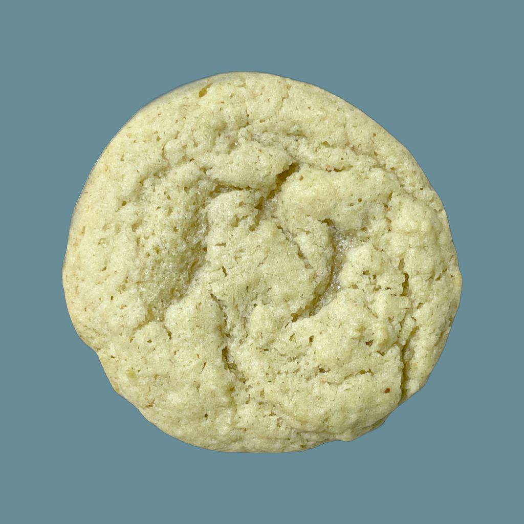 Lemongrass Ginger Cookie on teal background | tea + munchies